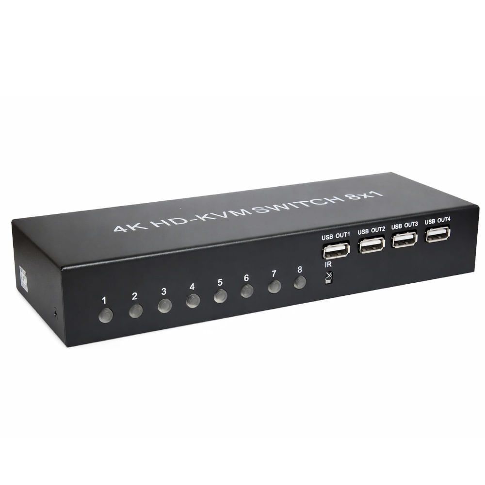 Chaveador Switch KVM HDMI 4K 8 Portas